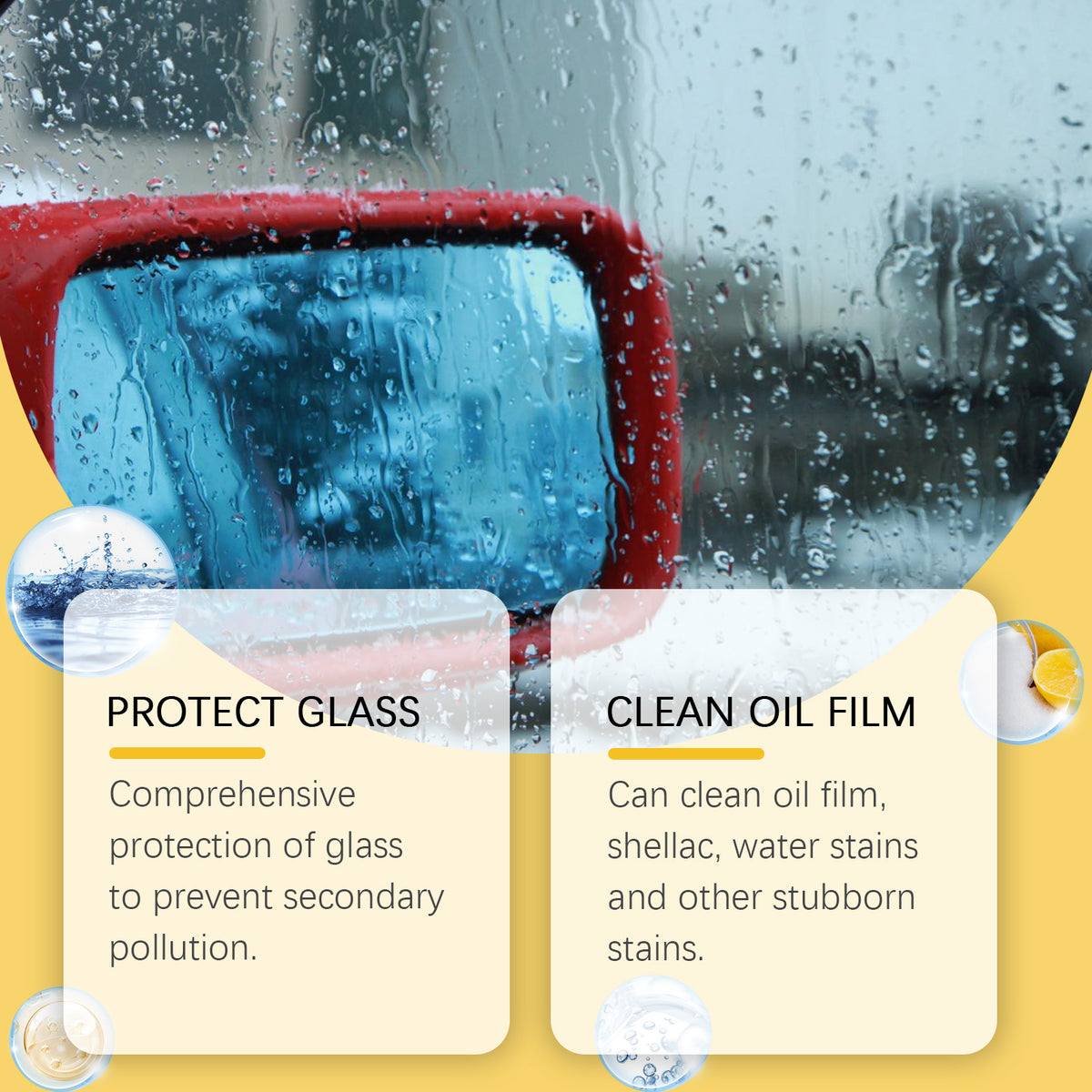 Rayhong Car Glass Cleaning Brush Glass Remover Stain Remover Waterproof Window Cleaning Brush
