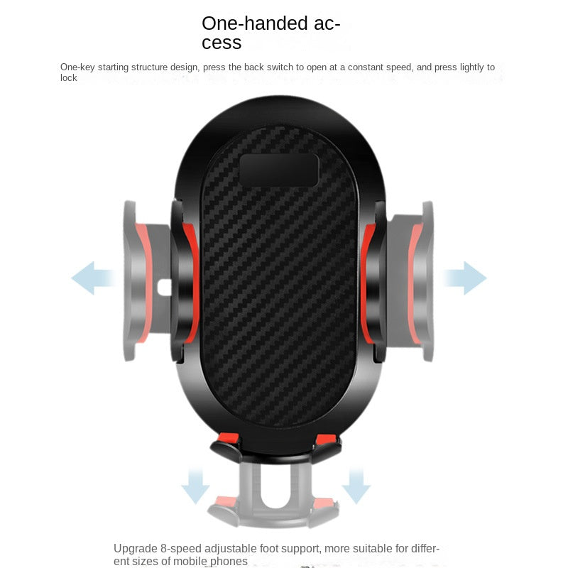 Long Rod Automatic Lock Car Phone Holder Telescopic Suction Cup Mount for Car Air Vent Lazy Live Streaming