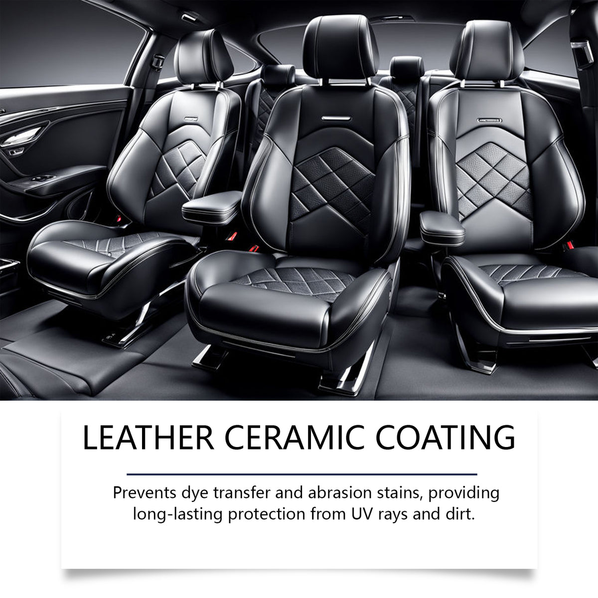 Rayhong Automotive Leather Ceramic Coating Spray, Leather Refurbishment Decontamination Brightening Maintenance Cleaning And Polishing Spray